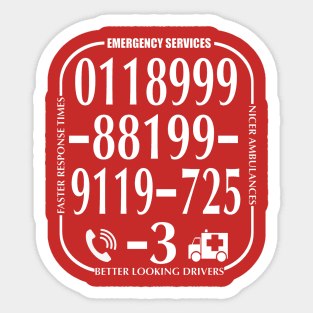 IT Crowd - Emergency Services Sticker